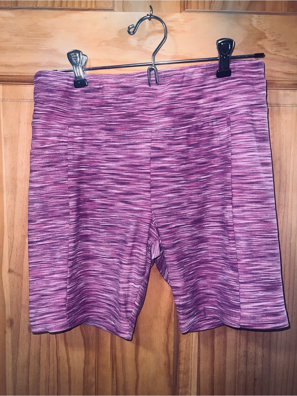 No Boundaries Purple Space-Dye Bike Shorts